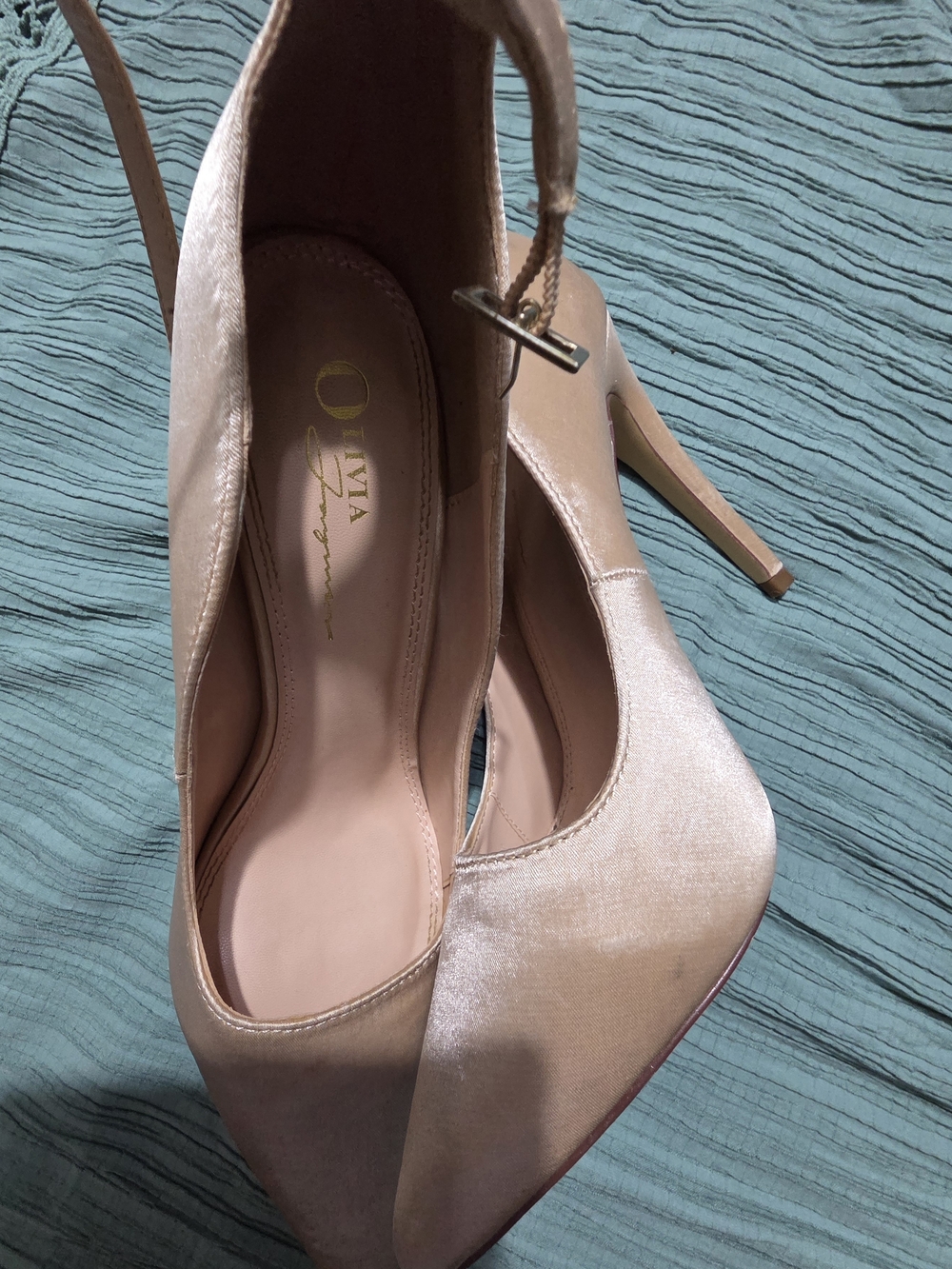 Blush Pink Satin Pointed-Toe Stiletto Pumps